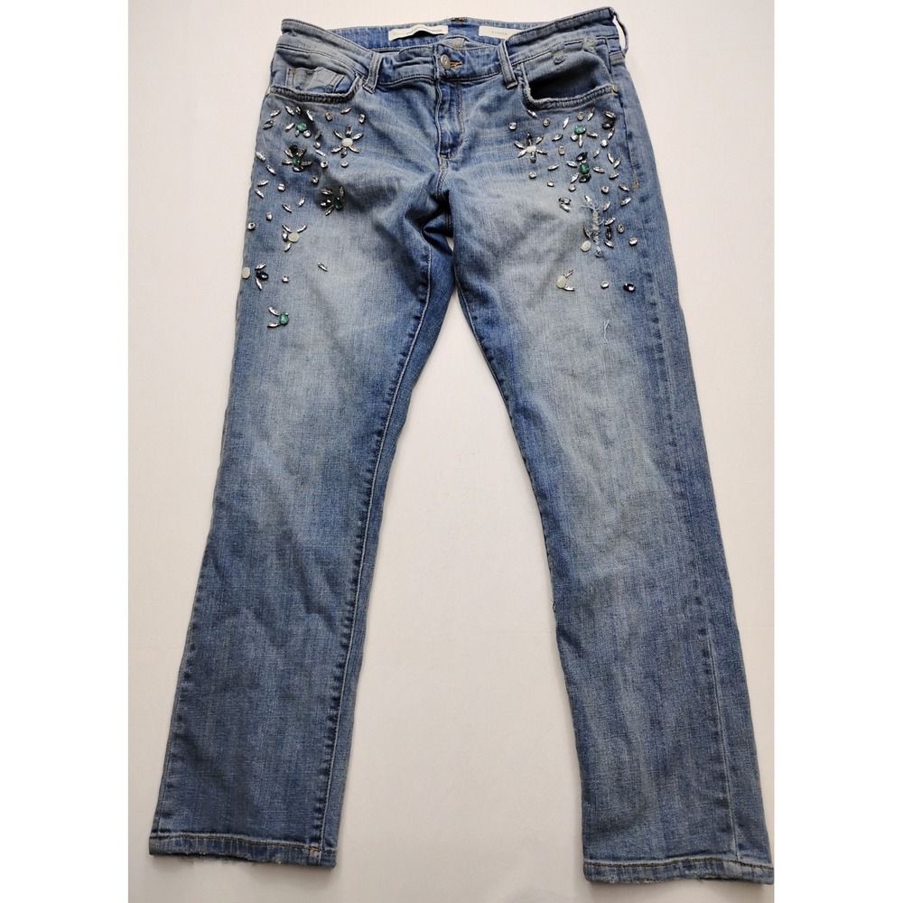 Pilcro and the Letterpress Hyphen Jeans Size 29‎ Jewel Embellished (Fits 34x28)